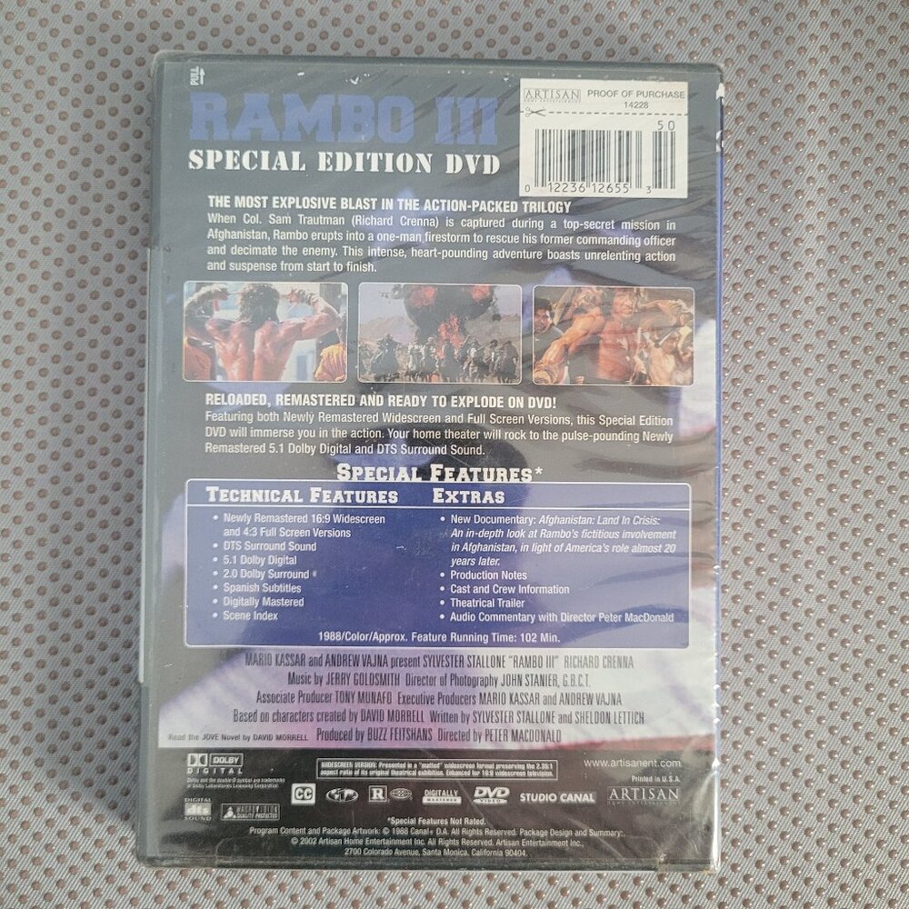 DVD - Rambo III - New - Picture 2 of 2
